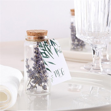 Mignonette mariage douceur du pinceau étiquette - Mise en situation