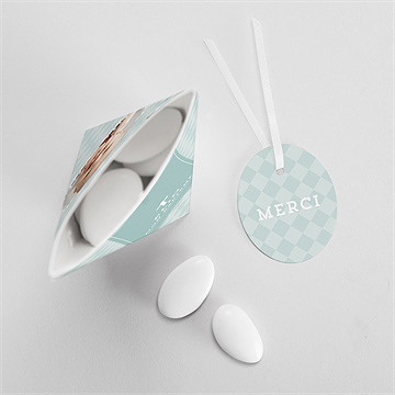 Boîte de dragées baptême dans la foi étui - Intérieur de la boîte