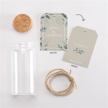 Mignonette mariage intimité étiquette - Vue d'ensemble