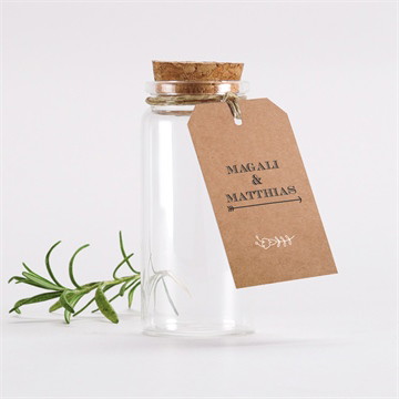 Mignonette mariage kraft vintage