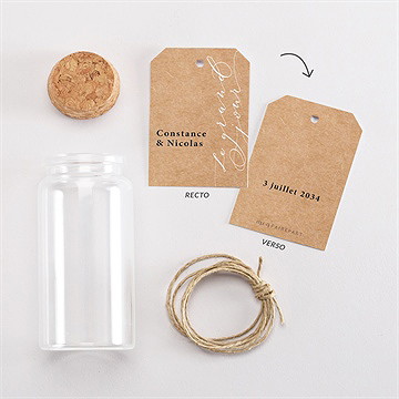 Mignonette mariage photomaton étiquette - Vue d'ensemble