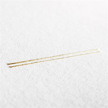 Faire-part naissance initiale en patchwork dorure - Détail du dos du faire-part