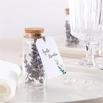 Mignonette mariage bouquet ardent étiquette - Mise en situation