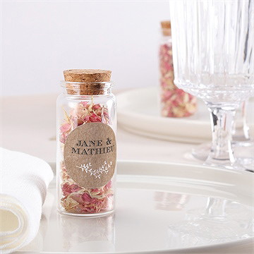 Mignonette mariage kraft en folie sticker - Mise en situation