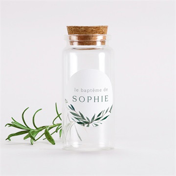 Mignonette baptême jolie annonce sticker