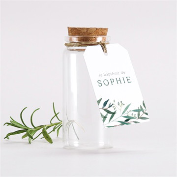 Mignonette baptême jolie annonce champêtre