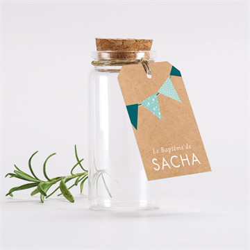 Mignonette baptême farandole de kraft