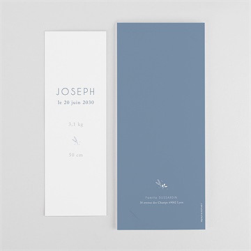 Faire-part naissance petite folie photomaton - Dos du faire-part