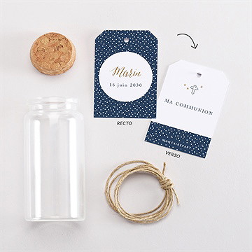 Mignonette communion relief étiquette - Vue d'ensemble