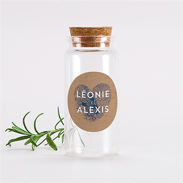 Mignonette mariage uniques empreintes sticker