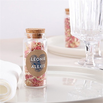 Mignonette mariage uniques empreintes sticker - Mise en situation