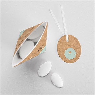 Boîte de dragées mariage petite cocotte étui - Intérieur de la boîte