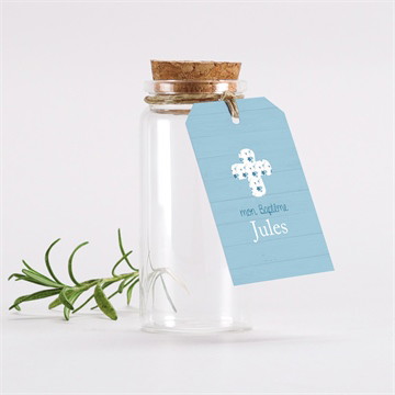 Mignonette baptême noeud et croix