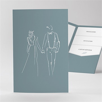 Faire-part mariage so let love grow pocketfold