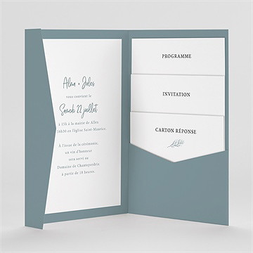 Faire-part mariage so let love grow pocketfold - Intérieur du faire-part