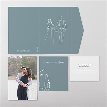 Faire-part mariage so let love grow pocketfold - Vue ensemble extérieur