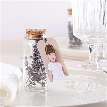 Mignonette communion pourpre étiquette - Mise en situation