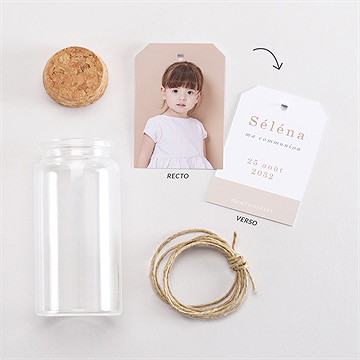 Mignonette communion pourpre étiquette - Vue d'ensemble