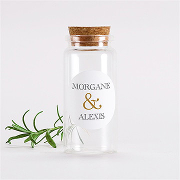 Mignonette mariage lettre moderne sticker