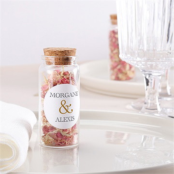 Mignonette mariage lettre moderne sticker - Mise en situation