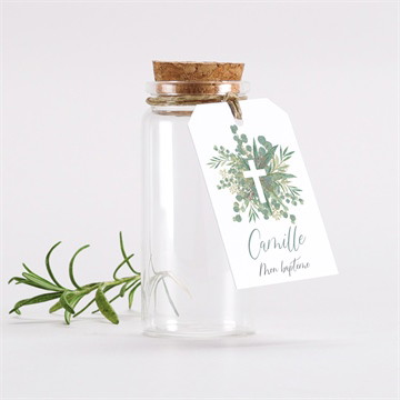 Mignonette baptême grâce étiquette