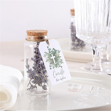 Mignonette baptême grâce étiquette