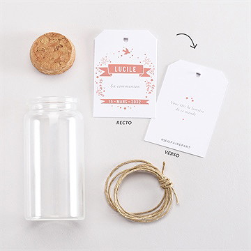 Mignonette communion lumière étiquette - Vue d'ensemble