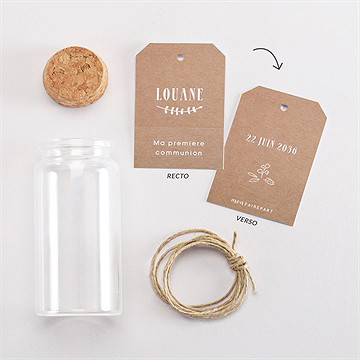 Mignonette communion première communion étiquette - Vue d'ensemble
