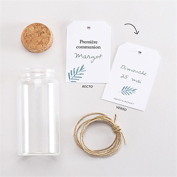 Mignonette communion aquarelle sacrée étiquette - Vue d'ensemble