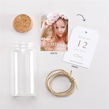 Mignonette communion jolies grâces étiquette - Vue d'ensemble