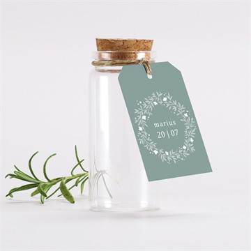 Mignonette communion gaufrage émeraude