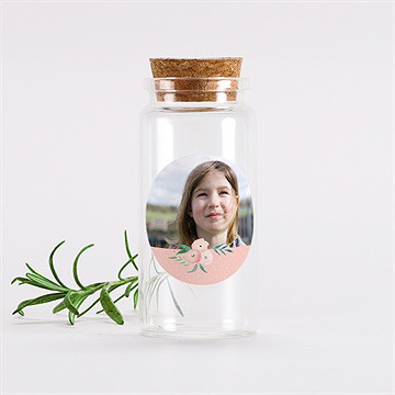 Mignonette communion rose tendre sticker