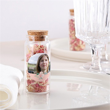 Mignonette communion rose tendre sticker - Mise en situation