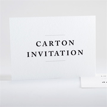 Carton d'invitation mariage date gravée