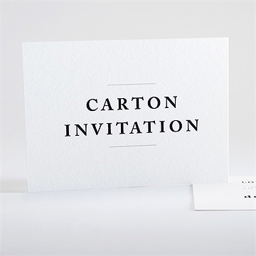 Carton d'invitation mariage date gravée