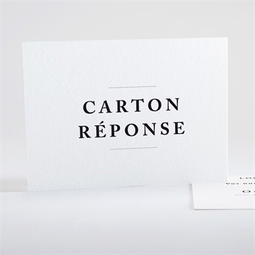 Carton réponse mariage date gravée étui