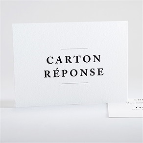 Carton réponse mariage date gravée