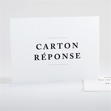 Carton réponse mariage date gravée