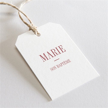 Etiquette baptême polaroid chic !