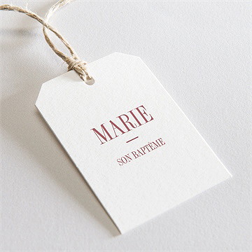 Etiquette baptême polaroid chic !