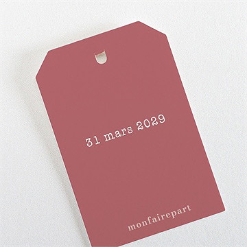 Etiquette baptême polaroid chic ! - Dos de l'étiquette