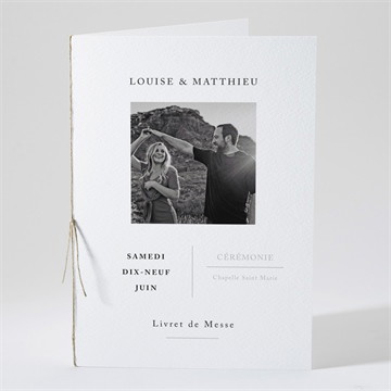 Livret de messe mariage date gravée étui