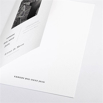 Livret de messe mariage date gravée - Détail du livret