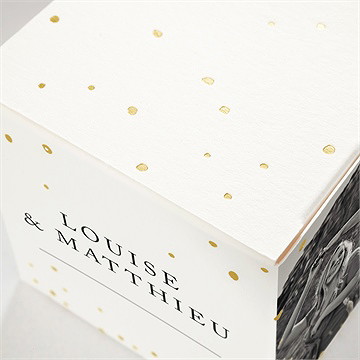 Boîte de dragées mariage date gravée - Détail de la boîte