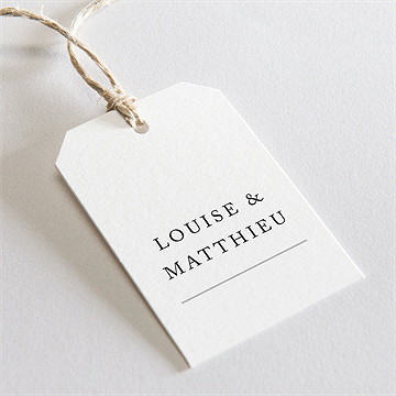 Etiquette mariage date gravée