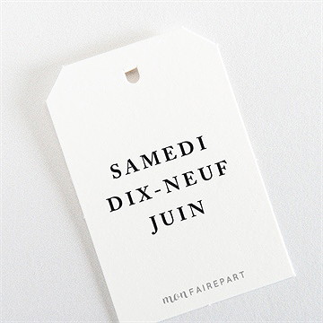 Etiquette mariage date gravée - Dos de l'étiquette