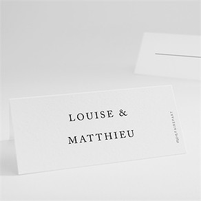 Marque-place mariage date gravée