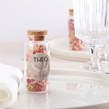 Mignonette baptême marque page kraft sticker - Mise en situation