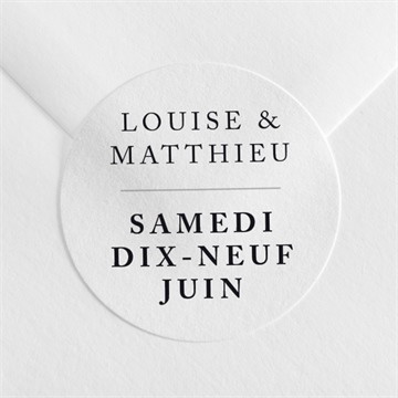 Sticker mariage date gravée