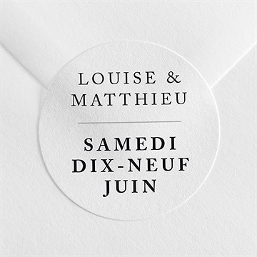 Sticker mariage date gravée